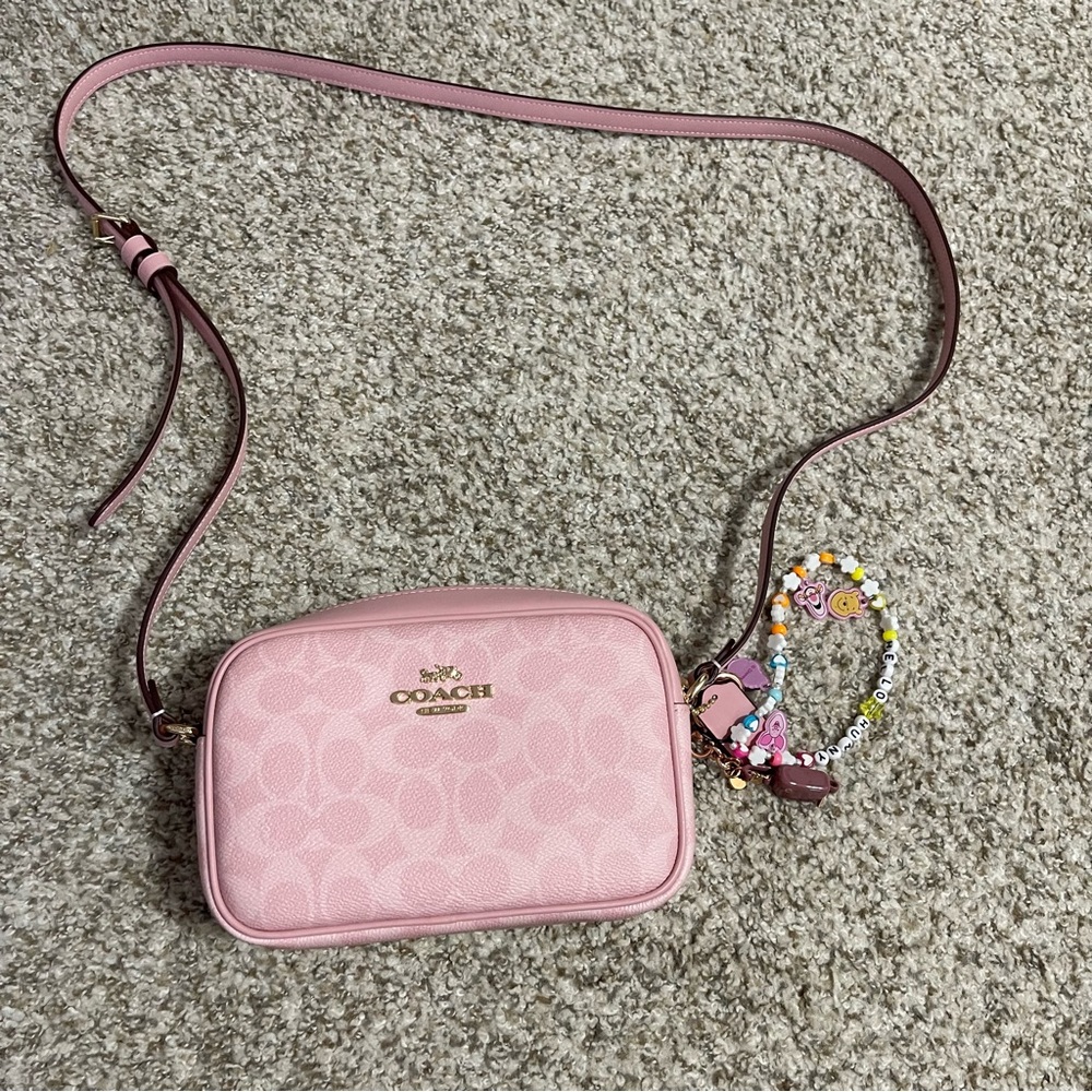 Coach Light Pink Crossbody with Charm